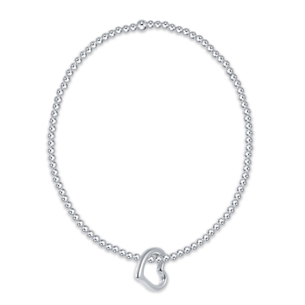 Classic Sterling 2.5mm Bracelet - Love Sterling Charm