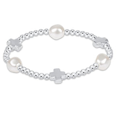 Signature Cross Sterling & Admire Pearl 3mm Sterling Bracelet
