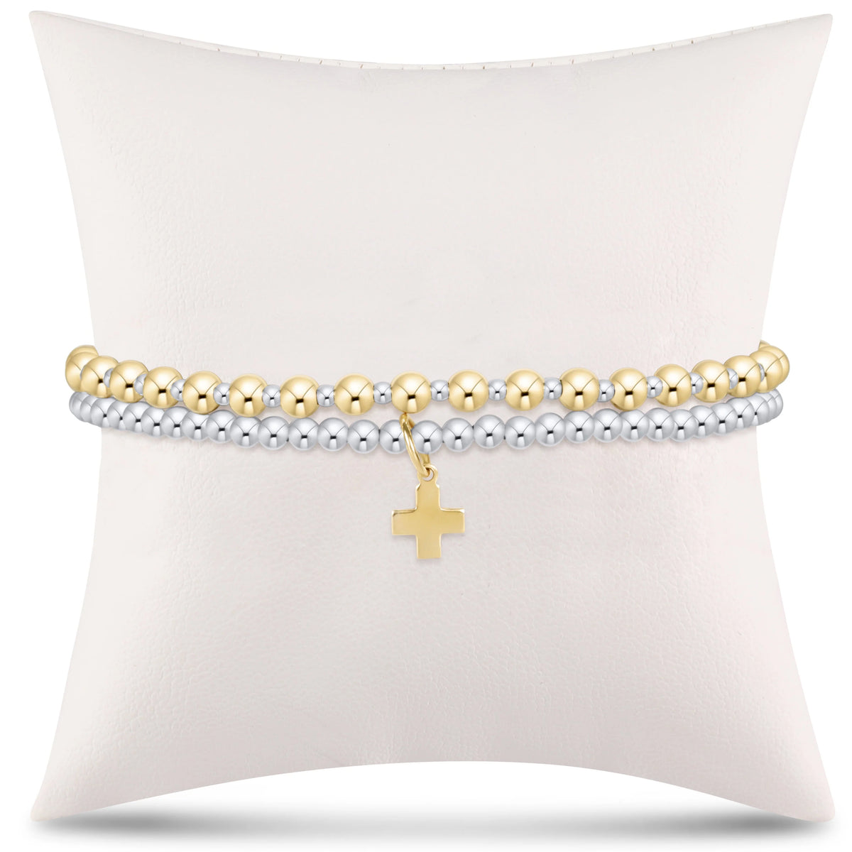 grateful for you gift stack - mixed metal signature cross charm