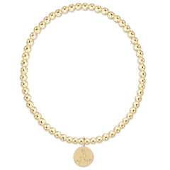 eCOLLEGIATE Classic Gold 3mm Bracelet - Alabama Disc