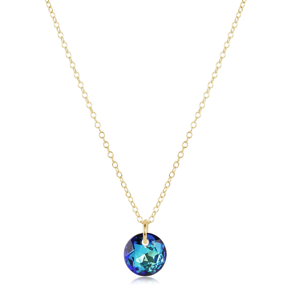 16" Necklace Gold - Reflection Small Charm - 12