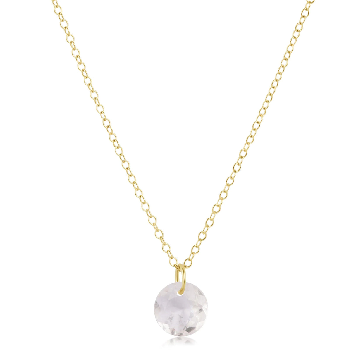 16" Necklace Gold - Reflection Small Charm - 04