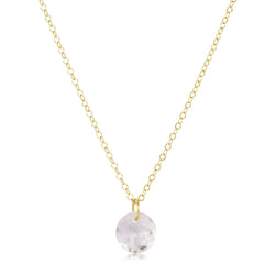 16" Necklace Gold - Reflection Small Charm - 04
