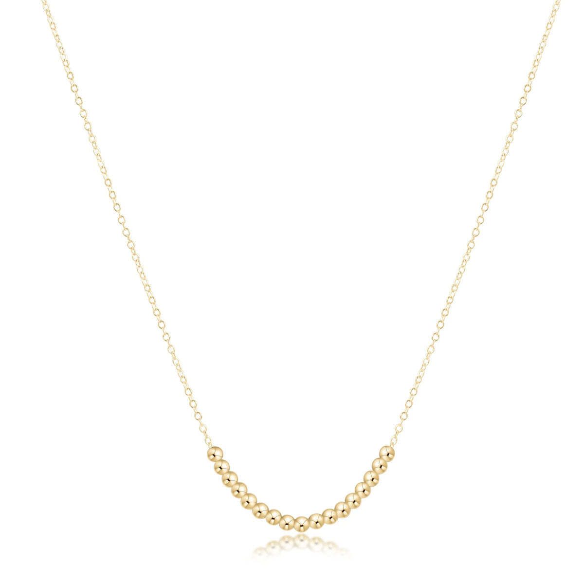16" Necklace Gold - Beaded Bliss Small Gold
