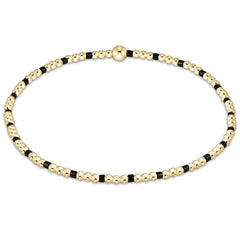 Gameday Hope Sincerity Pattern 2mm Bead Bracelet - Onyx