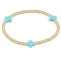 Signature Cross 3mm Gold Bracelet