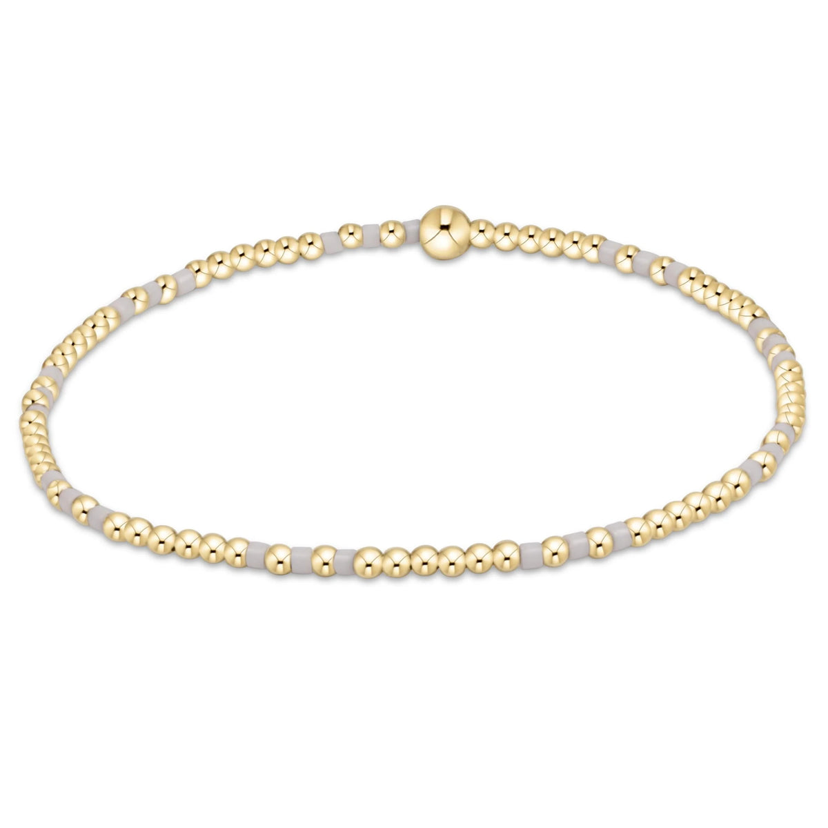 Hope Joy Pattern 2mm Bead Bracelet - White