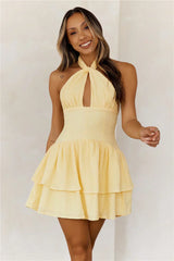 Enchanted Evenings Halter Mini Dress
