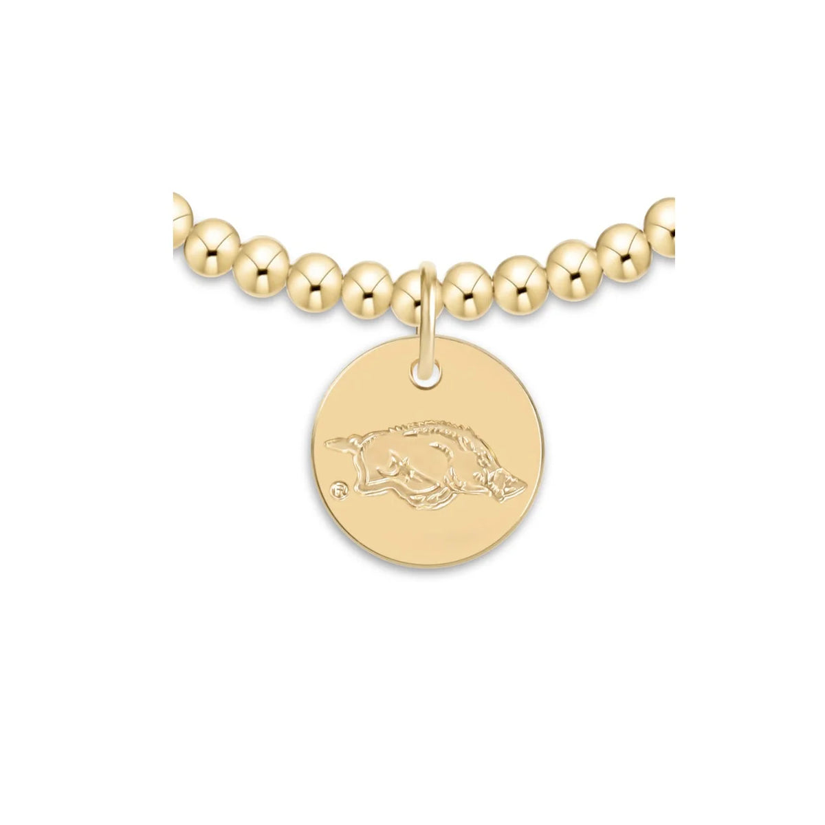 eCOLLEGIATE Classic Gold 3mm Bracelet - University of Arkansas